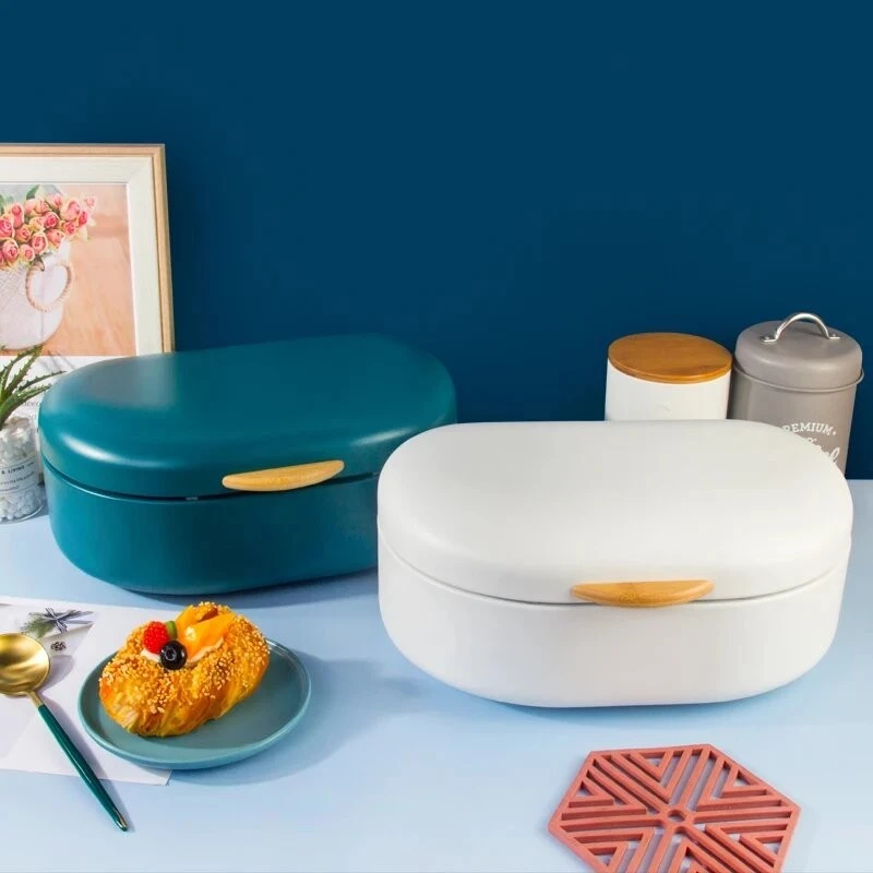 Porta Pão e Organizador em Metal e Bambu